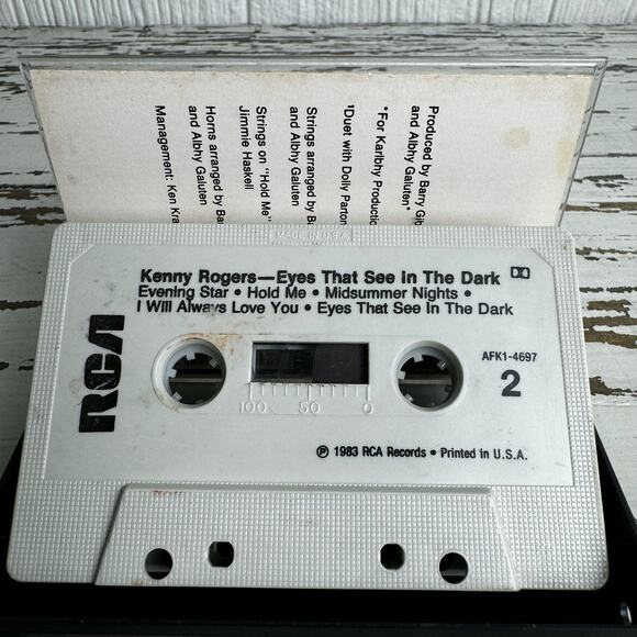 Kenny Rogers Eyes That See In The Dark 1983 RCA Cassette Tape Vintage Country - Picture 3 of 6